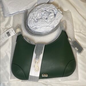 NWT Coach Hunter Green Hamptons Hobo shoulder bag Gold Hardware